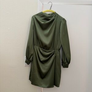Zara Olive Long Sleeve Dress
